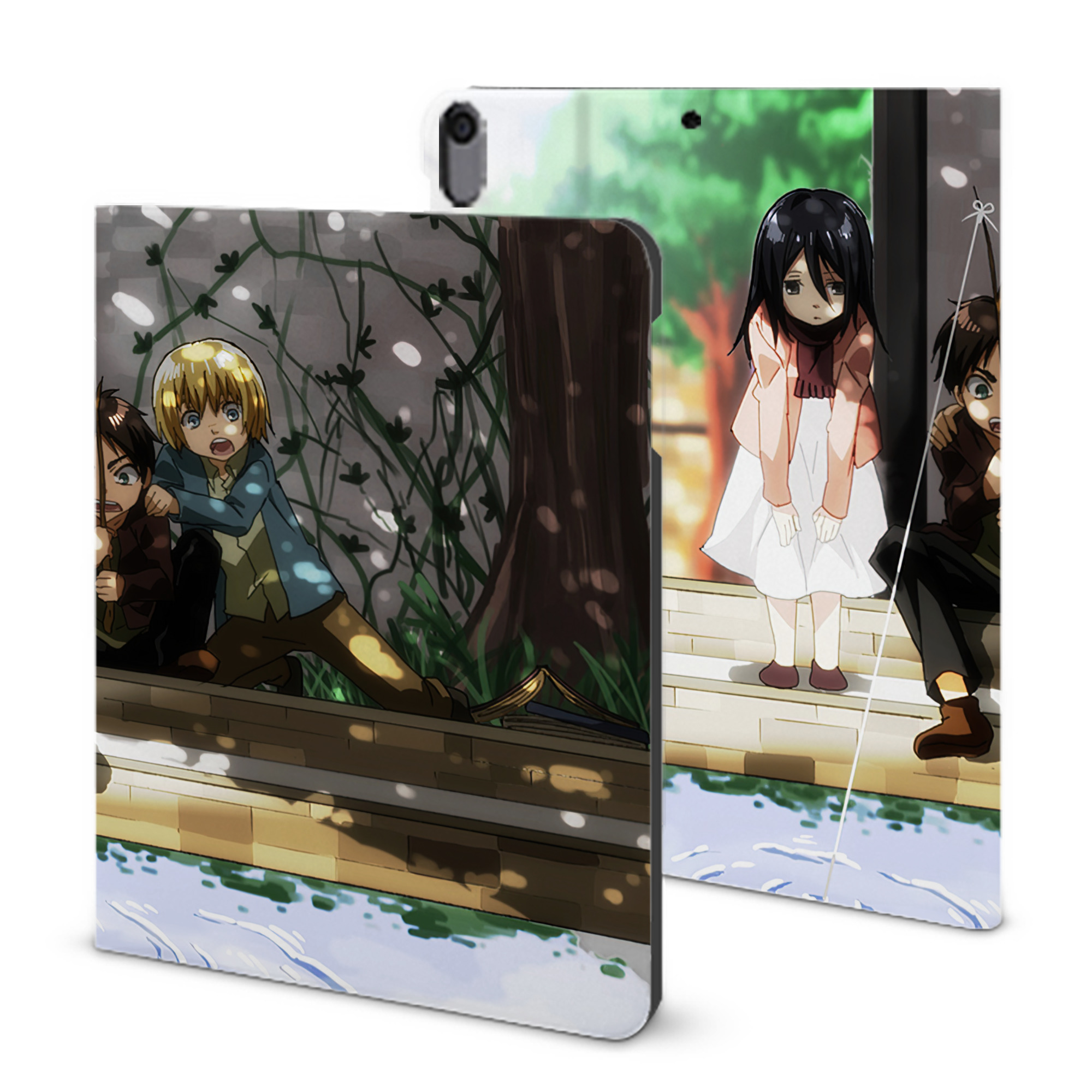 （画像用） 進撃の巨人 Attack on Titan IPad ケース ブック型 PUレザー TPU 耐衝撃 軽量 薄型 ペン収納なし 全面保護 IPad 各モデル対応